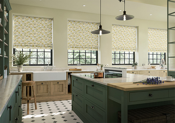 Mosaic Tile, Zest - Motorised Roman Blind - Image 6